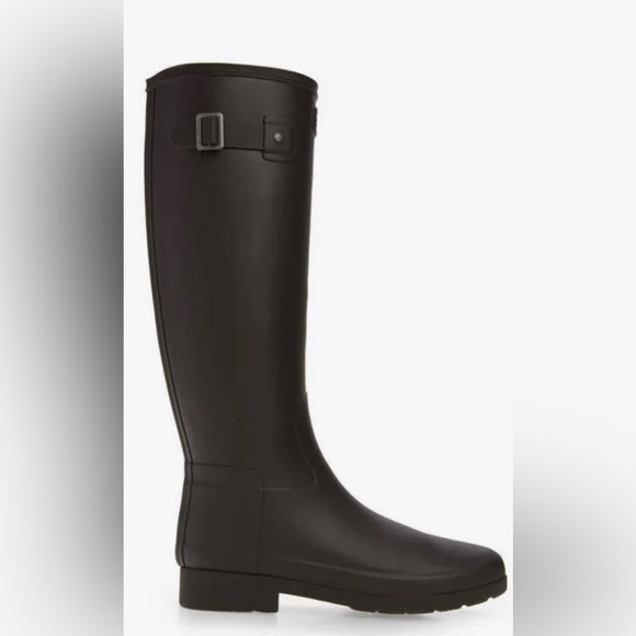 Hunter Shoes Hunter Original Refined Rain Boot ONYX Size 10 - Picture 2 of 6